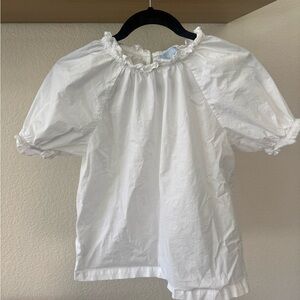 Hill House White Ruffle Blouse